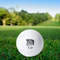 Best Dad by par monogram initials Golf Balls