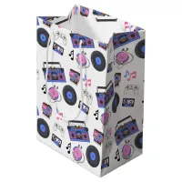 Retro 1980's Era Music Birthday Medium Gift Bag