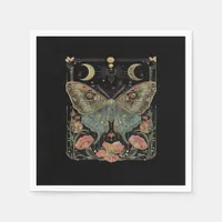 Whimsigoth Moth Shirt, Botanical Butterfly T Shirt Napkins