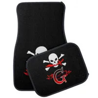 Jolly Roger G Monogram Initial Set of Car Mats