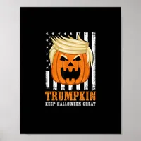 Usa Trumpkin Keep Halloween Great Funny Poster