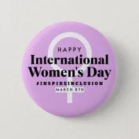 Happy International Women's Day | March 8th Button