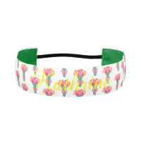 Pink Tulip Bouquet Preppy Chic & Coquette Style Athletic Headband