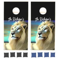 Personalized Surreal Lions Art Cornhole Set