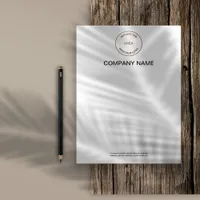 Company Logo Business Name Contact Details White Letterhead