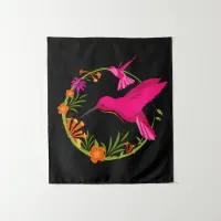 Tropical Hummingbirds Colourful Tapestry