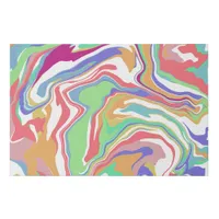 Sherbett Swirls Faux Canvas Print