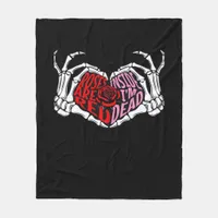 Are Read Inside Im Dead Sarcastic Valentines Dark  Fleece Blanket