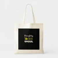 Naughty Little Ghoul Funny Halloween Design Tote Bag