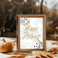 Booze & Boos "Magic Potion" Tabletop Sign Table Number