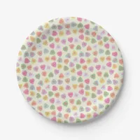 Candy Hearts Paper Plates
