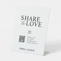 Share The Love Wedding Photo Share QR Code Sign