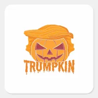 Trumpkin Classic – Pumpkin President Style Square Sticker