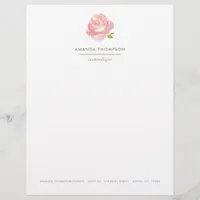 Chic Watercolor Blush Pink Rose Flyer