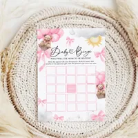  Baby Shower Bingo Game, Bear Baby Bingo Game