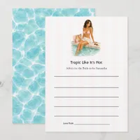 Thumbnail for Tropic Like It's Hot Pool Party Bachelorette Advice Card
