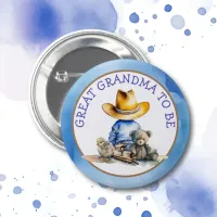 Great Grandma to Be of a Lil' Cowboy | Baby Shower Button