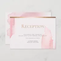 Reception | Pink Blush Watercolor Wash Invitation