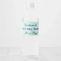 Personalized Teal Baby Shower Bottle Labels