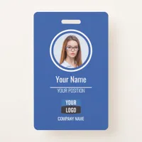 Navy - Employee Photo ID Company Security Badge