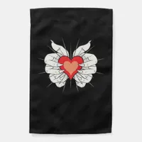 Skeleton Hands Heart Classic Aesthetic Garden Flag