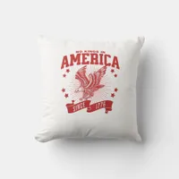 No Kings In America Since 1776 USA  Eagle Throw Pillow