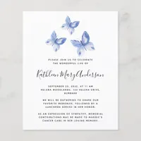 PAPER Butterfly Celebration of Life Invitation