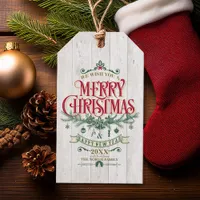 Business or Personal Rustic Christmas ID550 Gift Tags