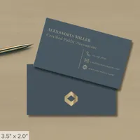 Simple Elegant Gold Diamond Logo Business Card