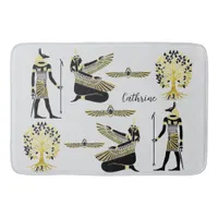 Golden Pharaoh’s Blessing: Ancient Egyptian Art Bath Mat