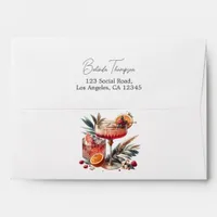Personalized Cocktail Themed Envelope