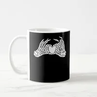 Skeleton Heart Hands - Light Coffee Mug