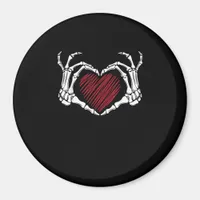 Skeleton Hand Heart Sign Costume Trending Hallowee Magnet
