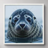 Cute Seal Close up Peel And Stick Photo Tile