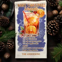 White Christmas Sangria Holiday Cocktail Recipe Kitchen Towel