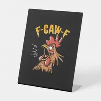 Vintage F-Caw-F Chicken F-Caw-F Funny Chicken Roos Pedestal Sign