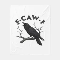 Gothic Crow Funny F-Caw-F Humor Essential Creative Fleece Blanket