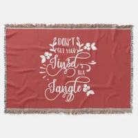 dont get your tinsel in a tangle christmas throw blanket