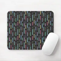 Pastel stripes and dots pattern mouse pad