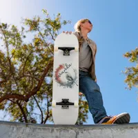 Spring Bird Floral Skateboard