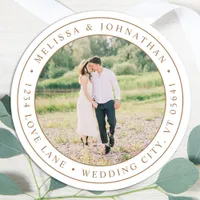 Modern Elegant Custom Photo Return Address Label