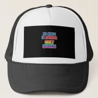 No Kings In America Only Queens Funny Queer Gay Pr Trucker Hat