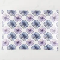 Floral Watercolor Pattern Lavender and Blue Trinket Tray