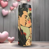 Sweet Mid-Century Couple Retro Pop Art Thermal Tumbler