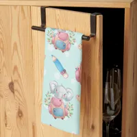 Back to School Elephant Pattern Kitchen Towel