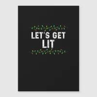 Let's Get Lit Pajamas Funny Cute Lights Christmas 