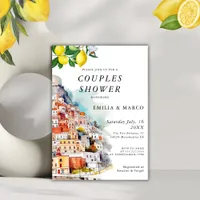 Summer Italian Lemon Couples Shower  Invitation