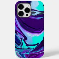 Purple and Teal Abstract Fluid Art Case-Mate iPhone 14 Pro Max Case