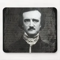 Poe Black and White Grunge Mouse Pad