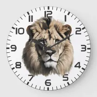 Majestic Lion Portrait Wall Clock